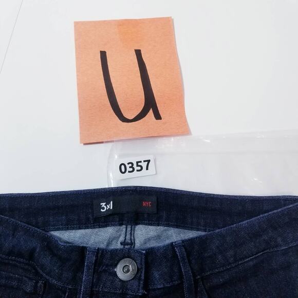 3x1 NYC The Bell Bottom Flare Jeans in Alpha Dark Wash Jeans - Picture 11 of 11